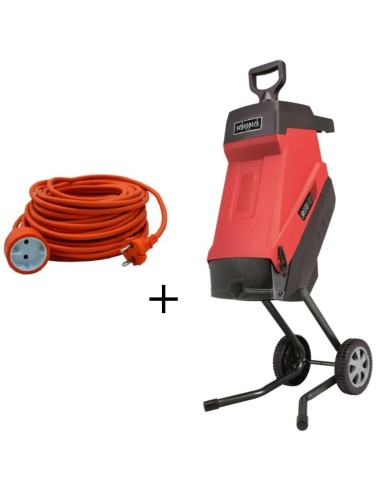 1 - Broyeur jardin electrique 2,4kw 45mm Scheppach gs55 + extension cable 20 mt