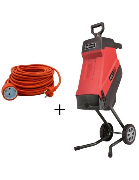 1 - Broyeur jardin electrique 2,4kw 45mm Scheppach gs55 + extension cable 20 mt