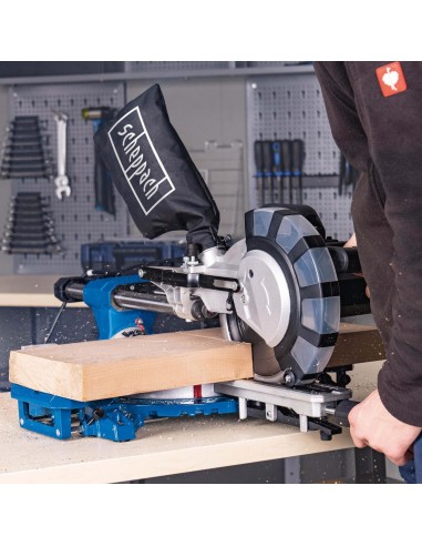 Troncatrice radiale per legno 2000w ø210 Scheppach hm216spx con 2 dischi