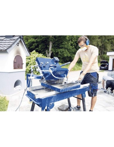 3 - Coupe-carrelage pietement pliant electrique 8x11cm scie 350mm Scheppach hsm3500