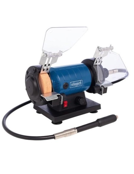 2 - Touret a meules double equipe de mandrin et tuyau flexible Scheppach hg35