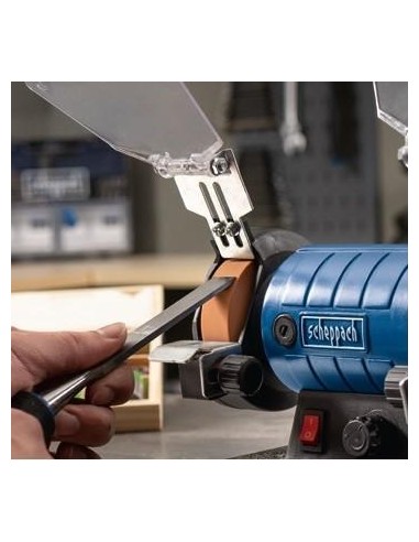 4 - Touret a meules double equipe de mandrin et tuyau flexible Scheppach hg35