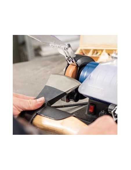 5 - Touret a meules double equipe de mandrin et tuyau flexible Scheppach hg35