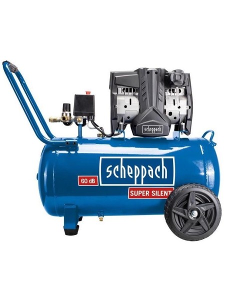 Compresseur d'air silencieux Scheppach hc51si 1500 w 50 litres 8 bar sans huile