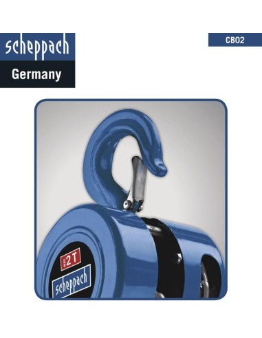 Paranco manuale a catena fino a 2000kg Scheppach cb02 alzata massima 3mt