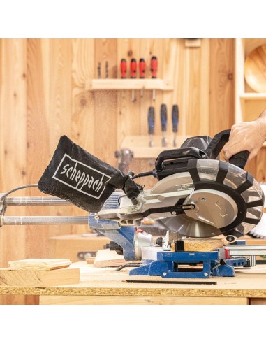 Troncatrice radiale per legno 2200w ø255 Scheppach hm254spx con extra lama