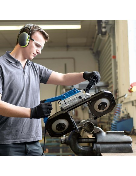 4 - Scie a ruban portable pour metal avec base 1200w Scheppach mbs1200