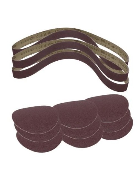 Kit de 12 bandes et discs abrasives pour ponceuse Scheppach bts700