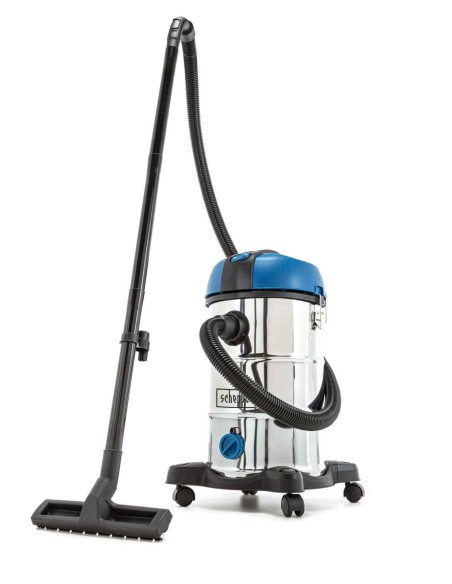 1 - Bidone aspiratutto e aspiraliquidi in inox 30lt Scheppach nts30v2