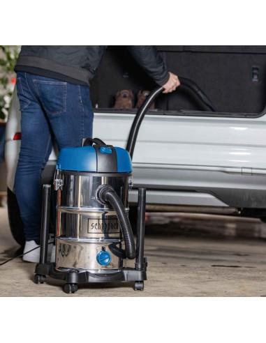 5 - Bidone aspiratutto e aspiraliquidi in inox 30lt Scheppach nts30v2