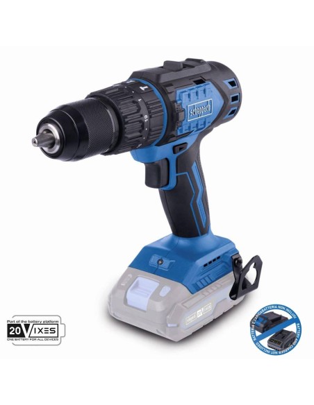 1 - Perceuse a percussion sans balais 20v sans batterie ixes Scheppach bc-cd60-x
