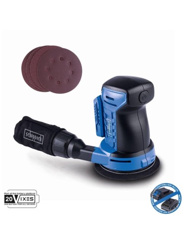 1 - Ponceuse orbitale 20v diametre 125mm sans batterie ixes Scheppach c-obs125-x
