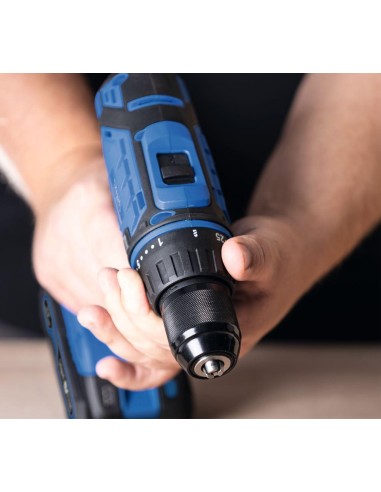 3 - Perceuse visseuse 20v 74pcs 1 batterie chargeur ixes Scheppach c-dtb74/1-x