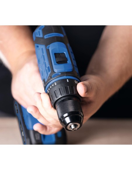 3 - Perceuse visseuse 20v 74pcs 1 batterie chargeur ixes Scheppach c-dtb74/1-x