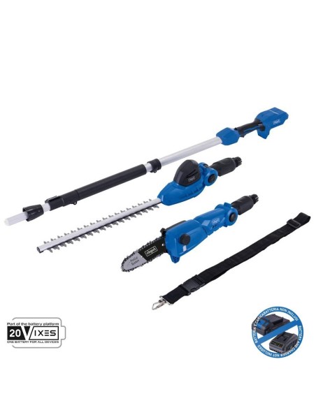 Taille haie 2en1 avec tige 20v sans batterie ixes Scheppach c-phts410-x