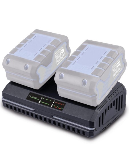 Chargeur de batterie rapide double 20v pour batteries ixes Scheppach sdbc4.5a