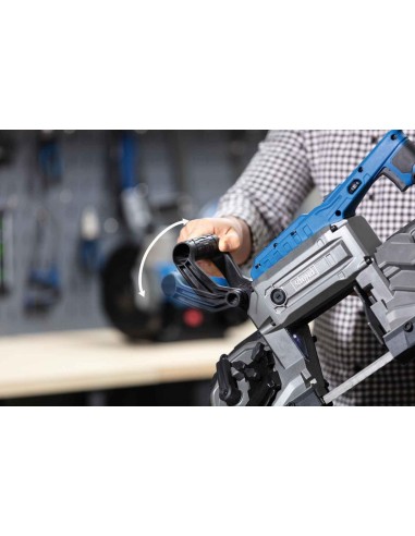 Sega a nastro portatile Scheppach mbs1200xt 1100w per ferro e metallo