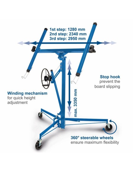 Dispositif de levage de plaques de platre Scheppach tbl400