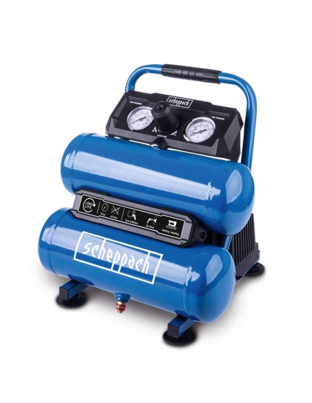 1 - Compresseur d'air 7,5 lt 8bar 750 w Scheppach hc10-twin