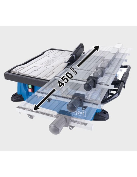 Scheppach wts2000 coupeur de carreaux au jet d'eau avec chariot