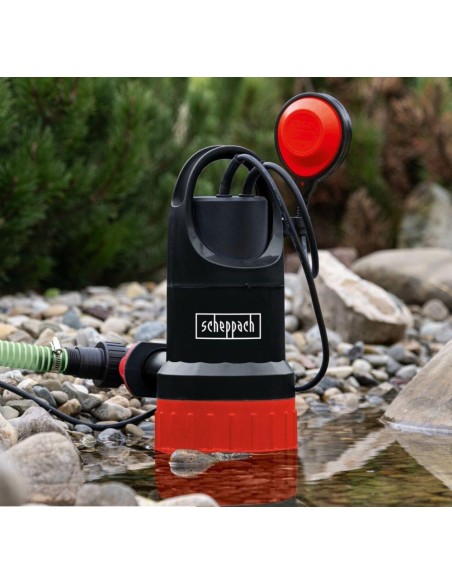 4 - Pompe electrique submersible eau claire et eau foncee 20000 l/h Scheppach dwp750