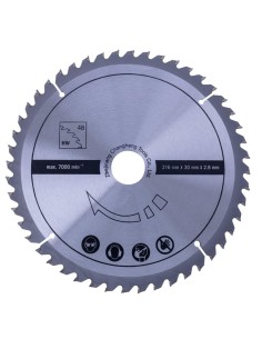 1 - Lame de scie circulaire 216 mm 60t pour scie a onglet a bois Scheppach hm216