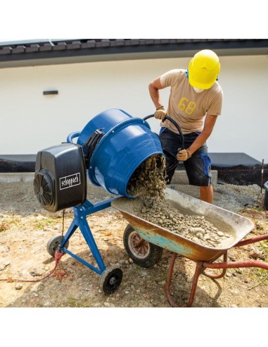 Betoniera elettrica miscelatore cemento 125 lt 550w Scheppach mix125