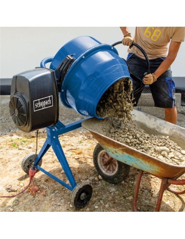 Betoniera elettrica miscelatore cemento 125 lt 550w Scheppach mix125