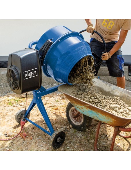 Betoniera elettrica miscelatore cemento 125 lt 550w Scheppach mix125
