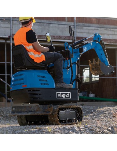 Mini escavatore 306cc compatto largo 690mm 5q Scheppach exc815