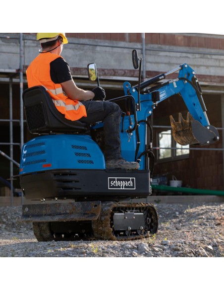 Mini escavatore 306cc compatto largo 690mm 5q Scheppach exc815