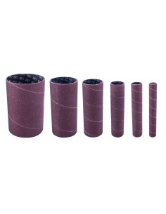 1 - Kit 6 manchons abrasifs gr 80 pour ponceuse a broche osm100 et 600