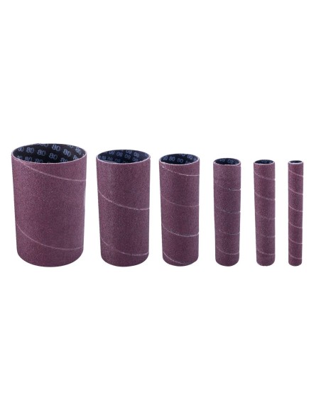 1 - Kit 6 manchons abrasifs gr 240 pour ponceuse a broche osm100 et 600