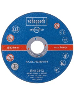 1 - Lot de 12 disques a tronconner metal 125mm Scheppach