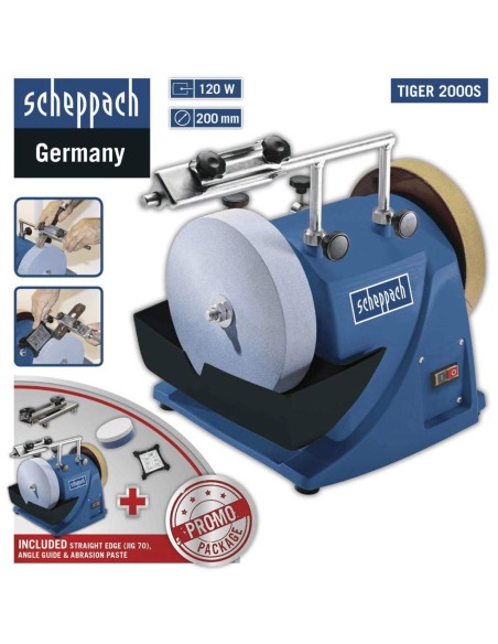 2 - AFFÛTEUSE À EAU WOODSTER COUTEAUX CISEAUX SCHEPPACH TIGER 2000S