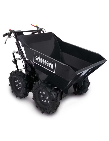 1 - Brouette motorisee 4x4 a roues essence 196cc 300kg RD300-BE scheppach black