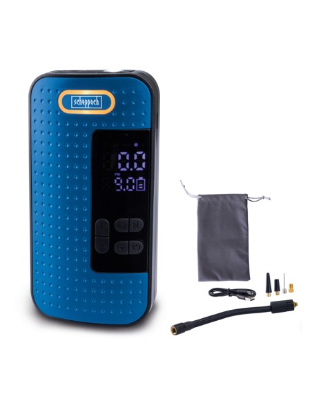 1 - Mini compresseur portable sans fil 8V 10,3 bar 2000 mAh Scheppach ac10/8v