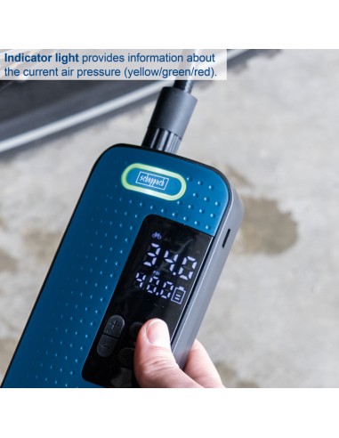 3 - Mini compresseur portable sans fil 8V 10,3 bar 2000 mAh Scheppach ac10/8v