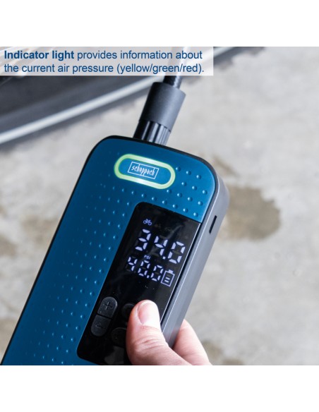 3 - Mini compresseur portable sans fil 8V 10,3 bar 2000 mAh Scheppach ac10/8v