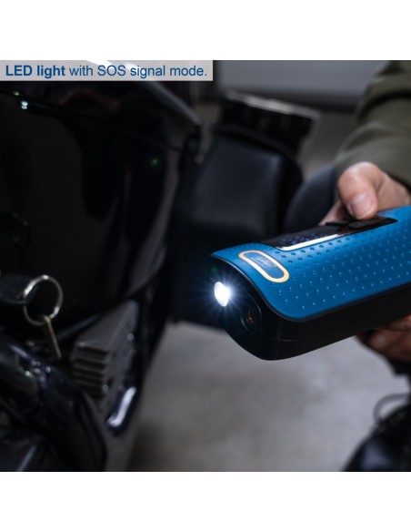 5 - Mini compresseur portable sans fil 8V 10,3 bar 2000 mAh Scheppach ac10/8v