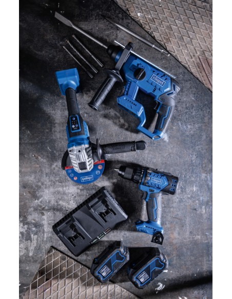 2 - Ensemble d'outils 20V 3 pieces avec 2 batteries et chargeur Scheppach BPS100