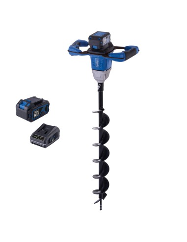 1 - Tariere bc-eb100-x 20V avec 1 batterie 4,0Ah et chargeur IXES Scheppach