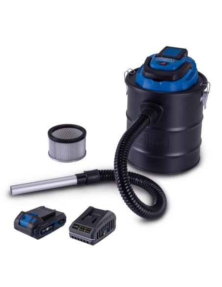 1 - Aspirateur a cendres c-avc15-x avec batterie 2,0Ah et chargeur IXES Scheppach