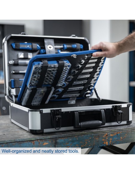 2 - Mallette a outils et equipement 235 pieces Scheppach TB220