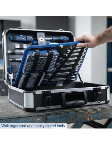 4 - Mallette a outils et equipement 235 pieces Scheppach TB220