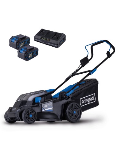 1 - Tondeuse bc-mp380-x 38cm avec batteries 4,0Ah et double chargeur IXES Scheppach