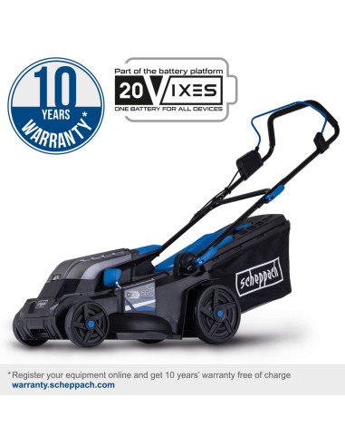 3 - Tondeuse bc-mp380-x 38cm avec batteries 4,0Ah et double chargeur IXES Scheppach