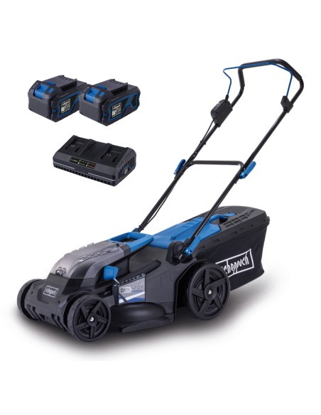 1 - Tondeuse bc-mp430-x 43cm avec batteries 4,0Ah et double chargeur IXES Scheppach