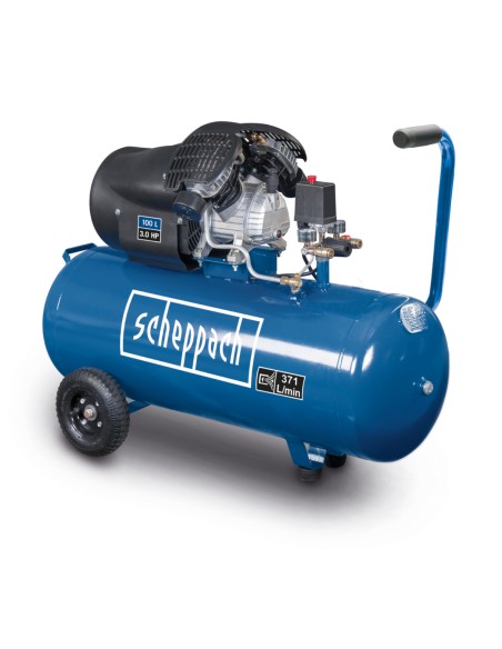 Compresseur d'air 100lt 2 cylindres 3cv 230v Scheppach HC120DC