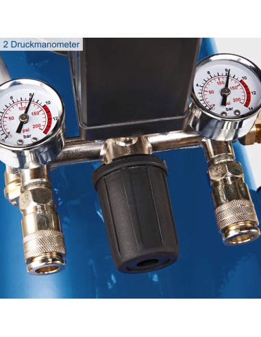 Compresseur d'air 100lt 2 cylindres 3cv 230v Scheppach HC120DC